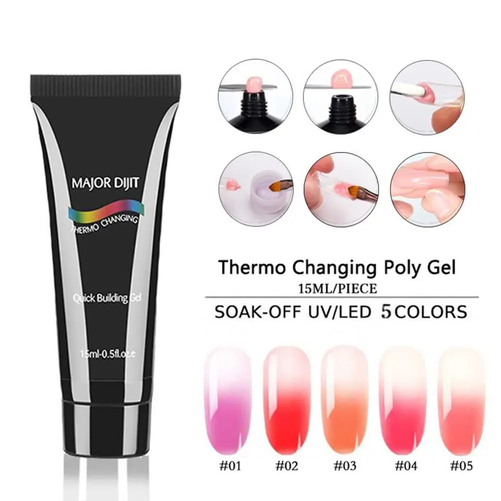 

MAJOR DIJIT Color Changing Polygel Nail Builder Gel Long Lasting Quick Dry Base hot sale