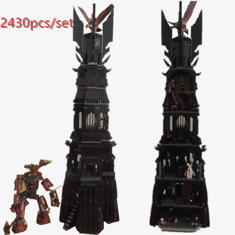 

New 2430Pcs Lord of the Rings The Tower of Orthanc Model fit legoings 10237 Building Kits Blocks Bricks Toys birthday Gift