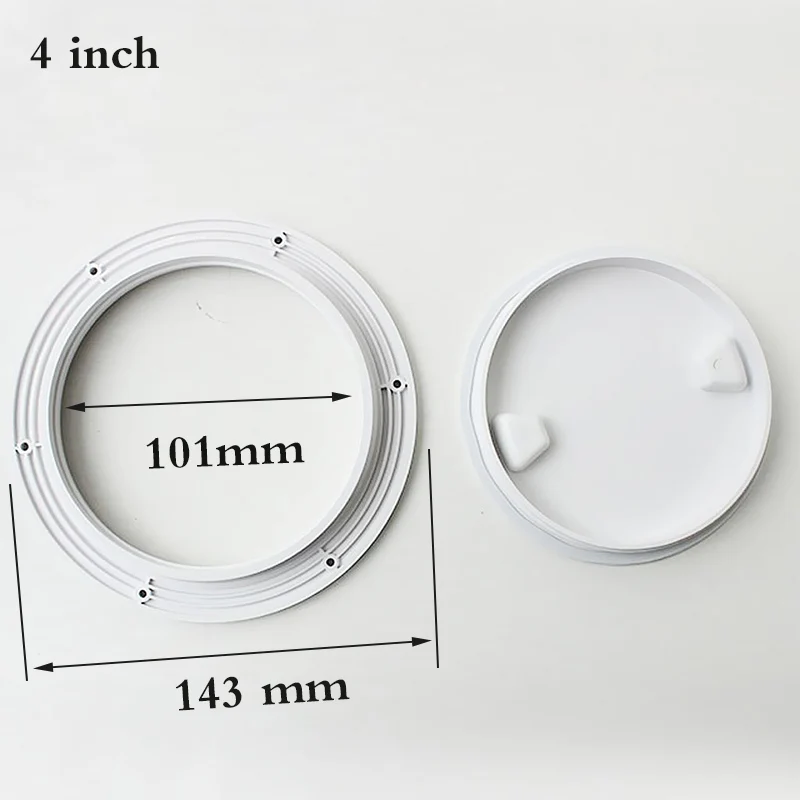 Морской ABS палубный осмотр люка доступа крышка лодки антикоррозионный винт из белой круглой пластины " 6" 8" - Цвет: 4 inch