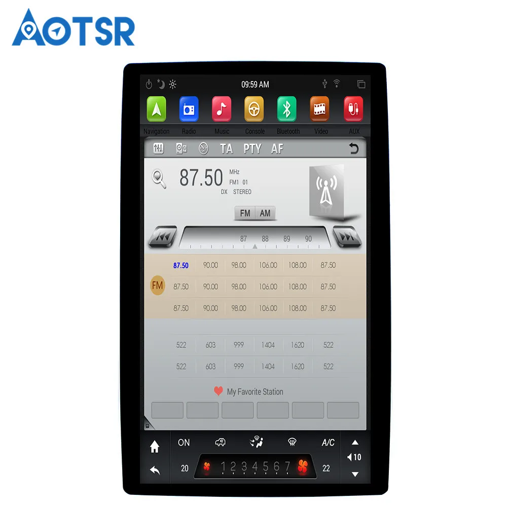 Discount 12.8" Tesla Android 8.1 4+32GB universal car radio player No DVD player For Toyota / Nissan / Suzuki / Lexus GPS Navigation WiFi 4