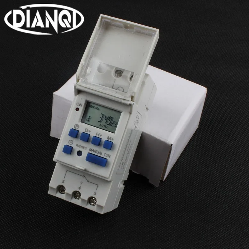 

Timer switch din rail digital weekly programmable electronic microcomputer time switch 220V 110V 30A 12V AC bell ring relay