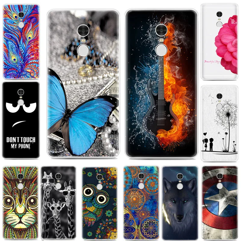 For Xiaomi redmi note 4X 32G Case Soft TPU Silicone Cover Cool Animal Cartoon Phone Case For Xiaomi redmi note 4 global version