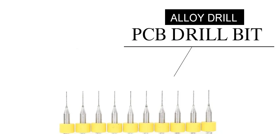 XCAN 10 шт. 3,175 мм(1/8 '') Хвостовик микро PCB сверла для сверла печатной платы твердосплавное сверло для пистолета 0,4 мм