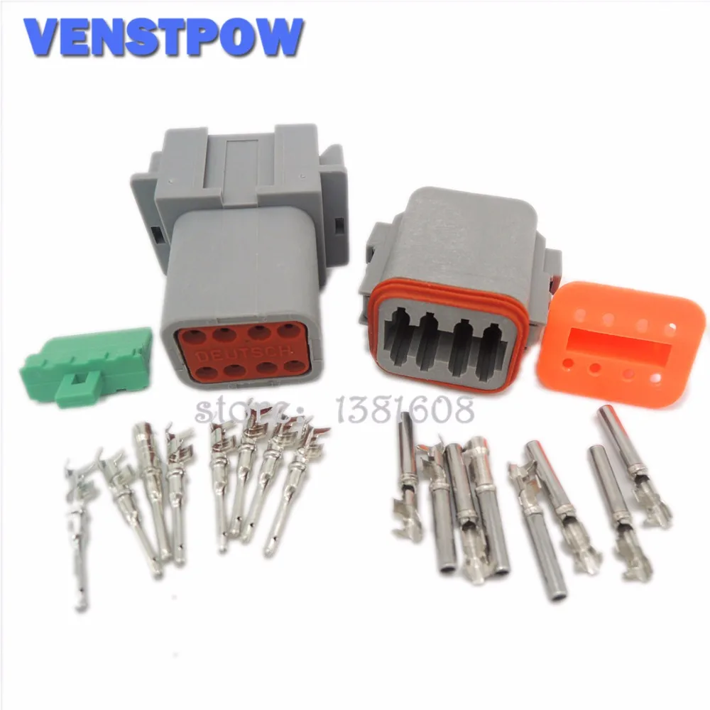 10 комплектов Deutsch DT06/DT04 8 Pin Водонепроницаемый Электрический провод разъем