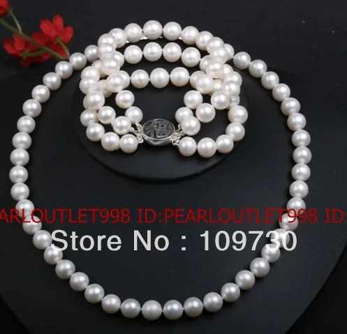 

Jewelry 00388 GENUINE AA 9.5MM PEARL NECKLACE BRACELET EARRINGS SET hot