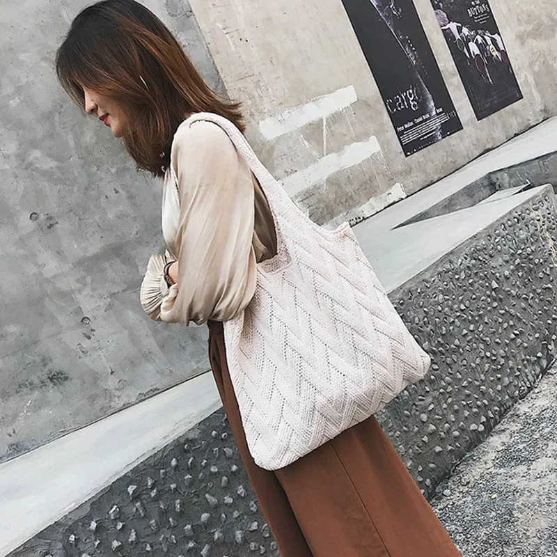 Autumn New Women Fahsion Straw Bags INS Popular Female Exquisite Handbag Large Lady Holiday Weave Shoulder Bag Knit Bolsa SS3399 (16)