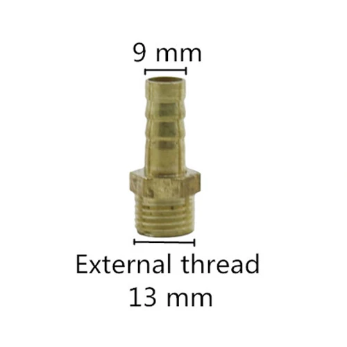 1/" резьба до 6/8/10/12/14 мм коннектор водяных шлагов для сада адаптер для орошения аквариумный воздушный насос аквариума шланговые фитинга - Цвет: Brass
