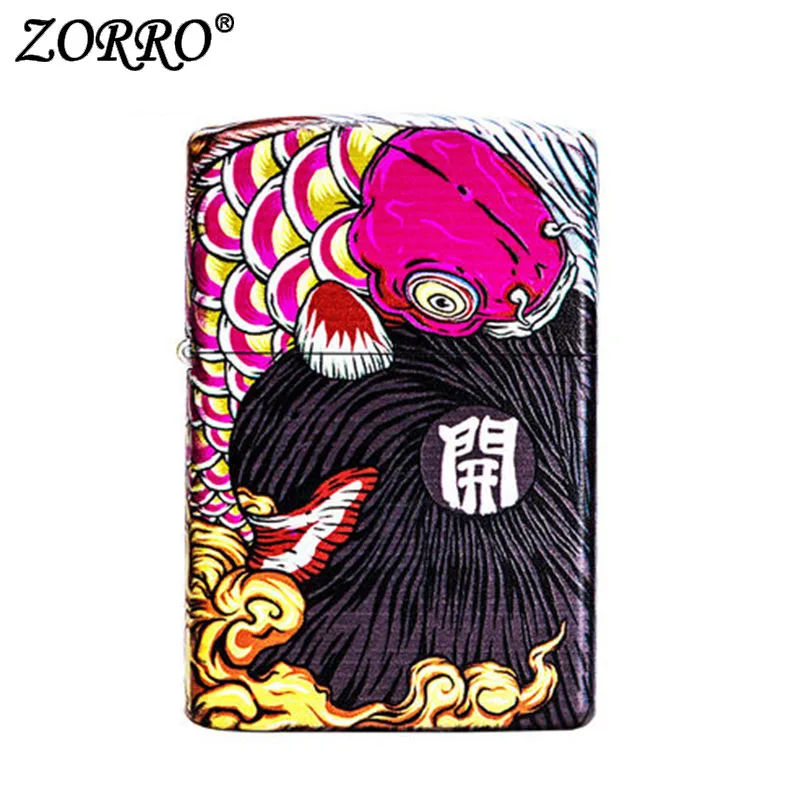 Zorro прикуриватель бензин, керосин масло, Бензин Зажигалка Ветрозащитная длинная резервная Автоматическая зажигалка