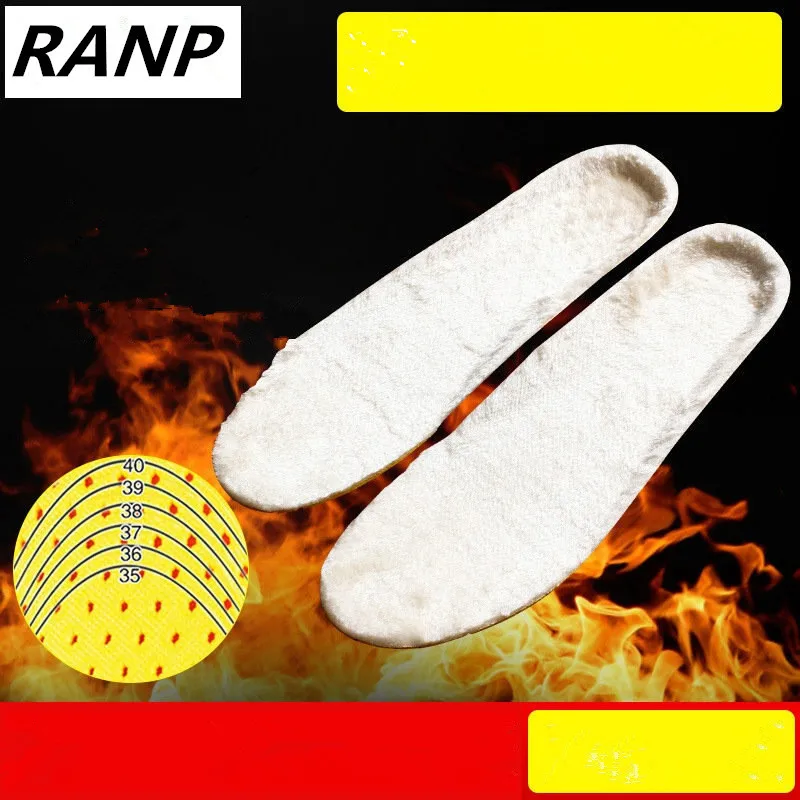 

Air Cushion Breathable Insole Wool Felt Winter Sheepskin Warm Palmilha For Men Women Shoe Boot Inserts Pad Heated Winter Insole