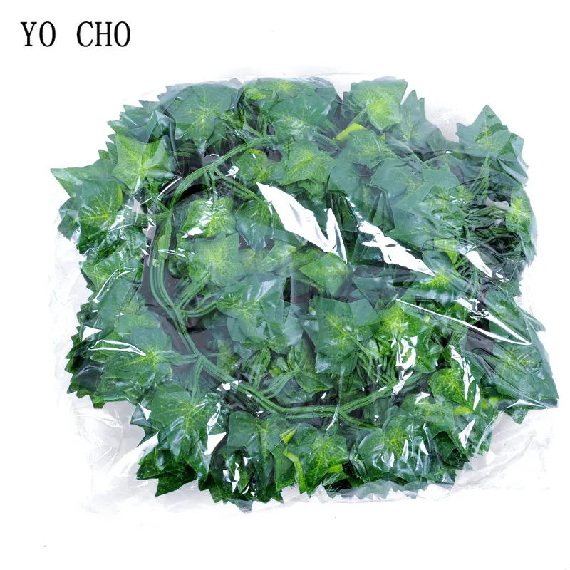 

YO CHO 12PC Artificial Plants Monstera Branch Palm Fern Turtle Leaf Ivy Garland Fake Rattan DIY Home Garden Decoration Silk Leaf