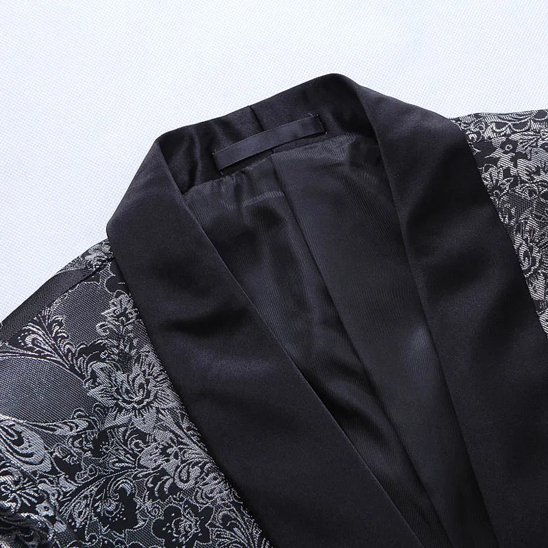 2019 autumn and winter new large size men's suit jacket high quality men's silver embroidery jacquard boutique suit dress 2019 autumn and winter new large size men's suit jacket high quality men's silver embroidery jacquard boutique suit dress