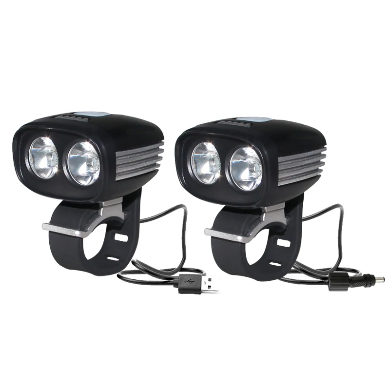 

USB/Thread Interface Front Bike Lights 2*XML U2 LED Cycling Lamp 5 Modes MTB Bicycle Headlight with Mount Not Included Battery