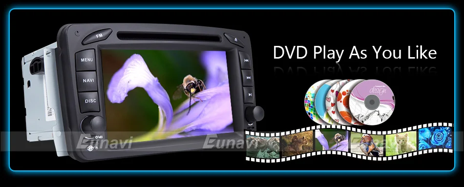Excellent Eunavi 7" 2 Din Android 8.0 Car DVD Radio multimedia Player GPS Navi For Benz C-Class W203 W209 G-Class W463 A Class W168 Vito 24