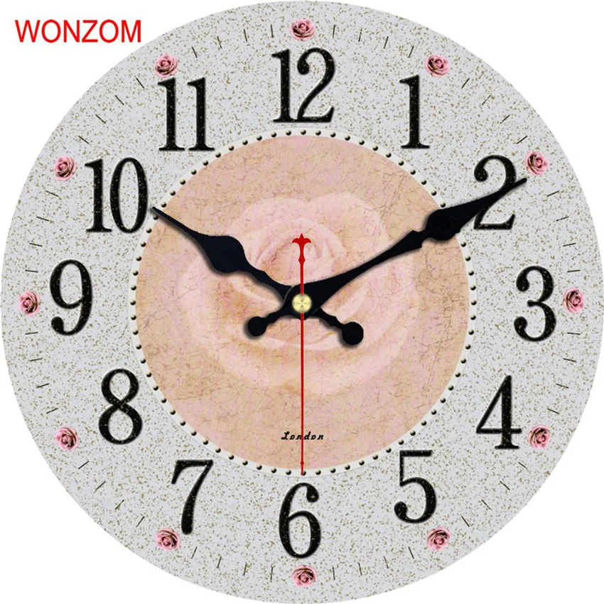 

WONZOM Concise Flower Design Large Wall Clock Silent Living Room Wall Decor Saat Home Decoration Watch Wall 2017 Reloj De Pared