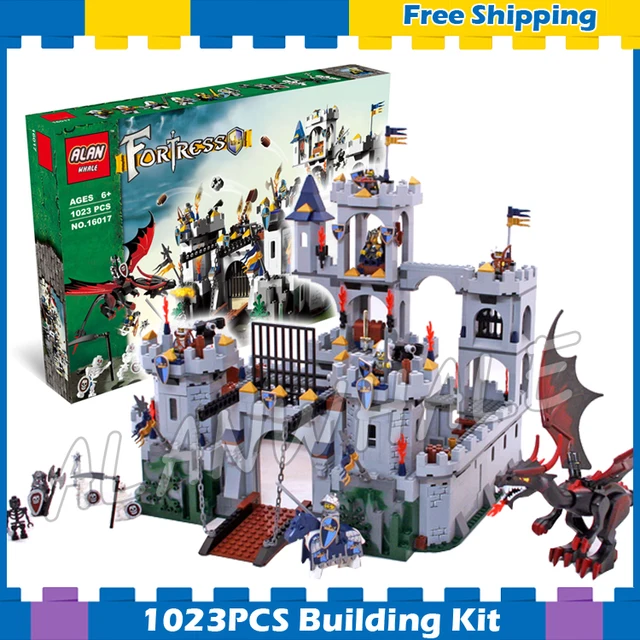 1023pcs Kingdoms Knights Kings Castle Siege 16017 Model Building