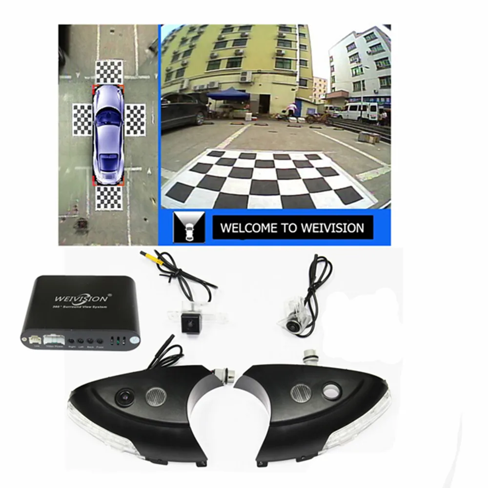 Автомобильный видеорегистратор WEIVISION 360 с видом птичьего полета запись
