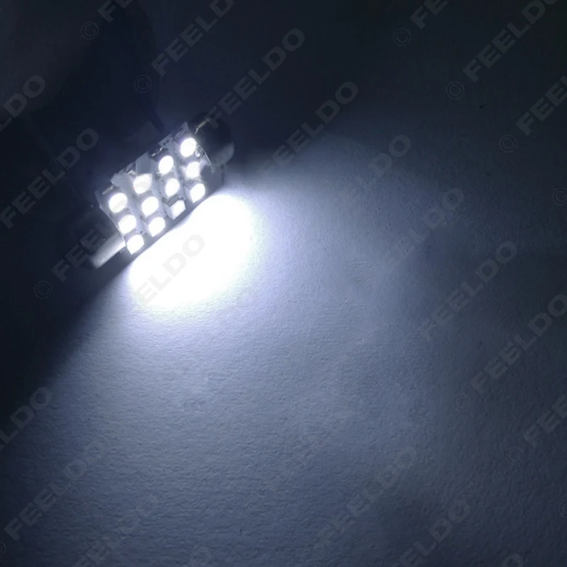 FEELDO 1 шт. супер белый 1210 12SMD Автомобильная гирлянда купольная лампа для чтения