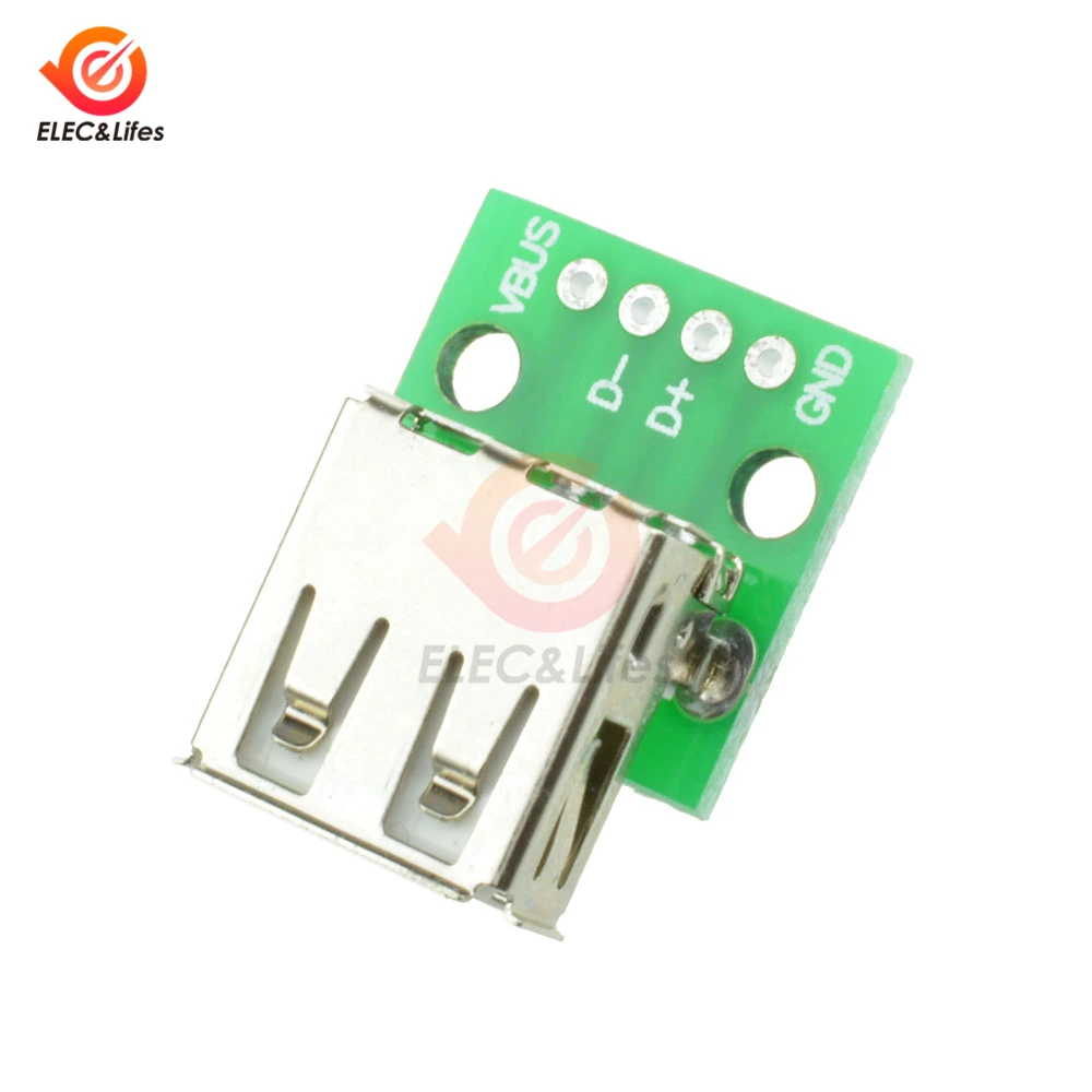 20pcs USB to DIP 4pin USB  Adapter pcb board  Converter Prototyping connector 