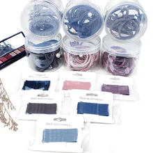 21 шт. = 11 канатов для волос+ 10 фишек для волос для девочек простые основные аксессуары для волос бант высокой резинки для волос G0409