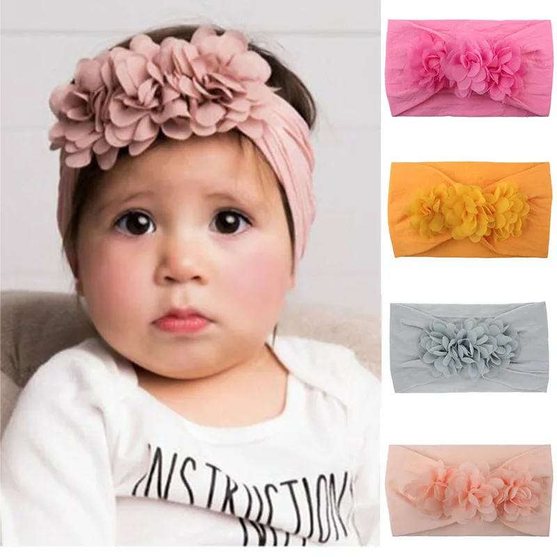 

Lovely Baby Headband Turban Flower Princess Baby Girl Headbands Newborn Infant Elastic Hair Band Haarband Baby Hair Accessories
