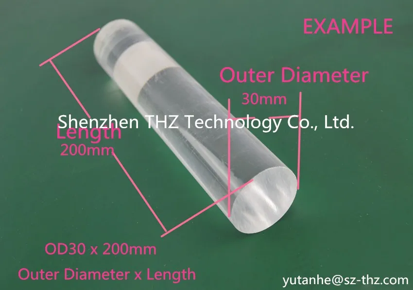 OD25x1000mm акриловый стержень прозрачный в линии(экструдированный) пластиковый прозрачный стержень для улучшения дома строительный материал