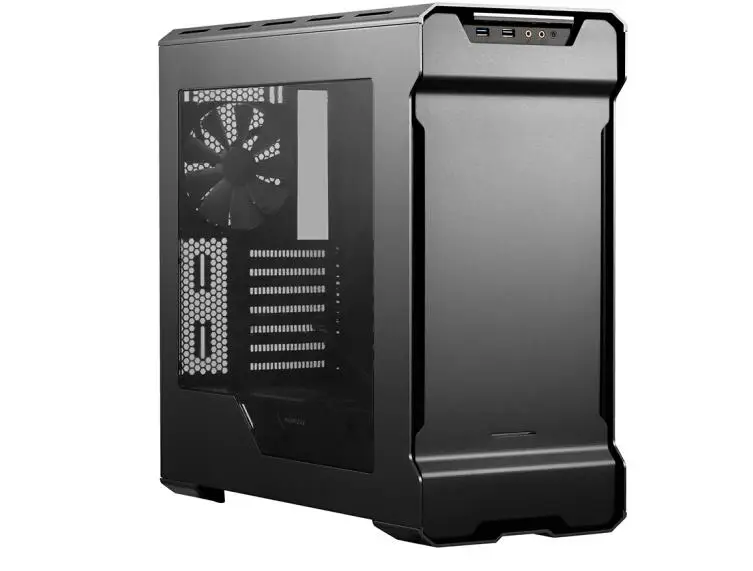 Алюминиевый Чехол для компьютера PHANTEKS 515E ATX(поддержка 2x280 с водяным охлаждением/Откидная алюминиевая боковая панель/с 3 бесшумными вентиляторами - Цвет: Black