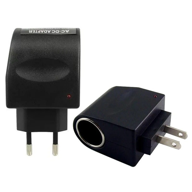 

1Pc EU US Plug 220V AC to 12V DC Car Cigarette Lighter Socket Power Adapter Converter