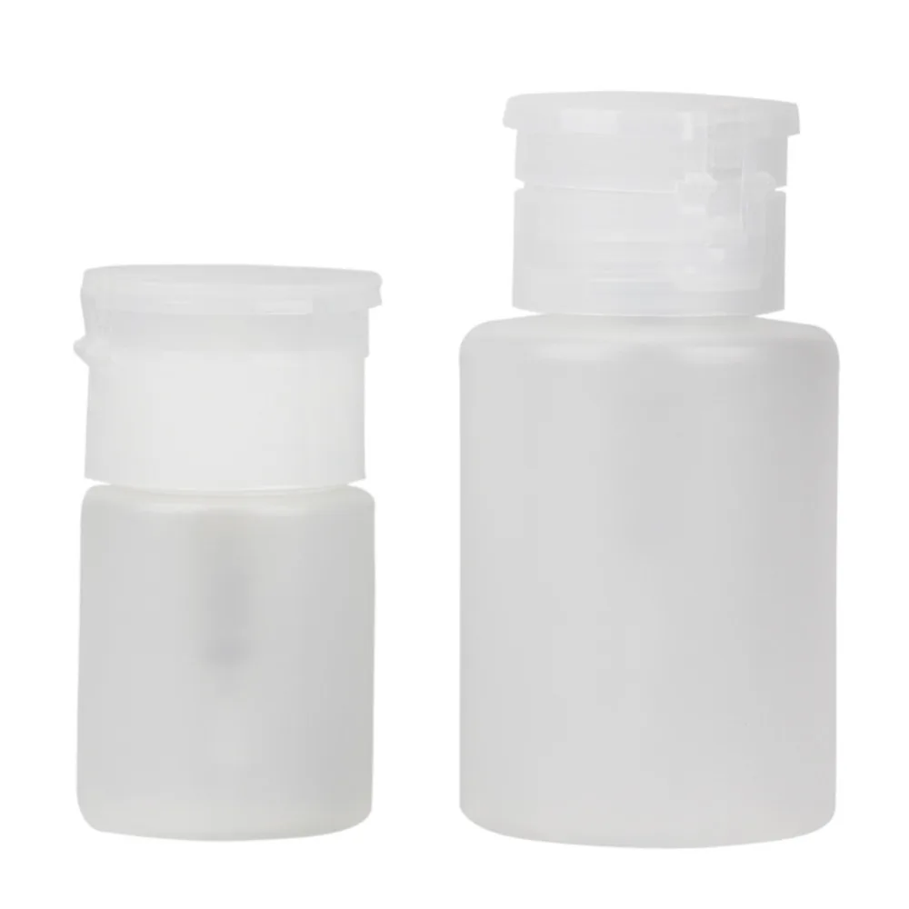 

2PCS Pump Dispenser Nail Art Polish Remover Cleaner Acetone Plastic Bottle Refillable Bottles for nail treatment makeup tools