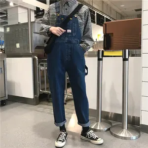 CHEN Womens Loose Long Jean Skirt Stretch Denim Dungarees Pinafore Dress Plus Size