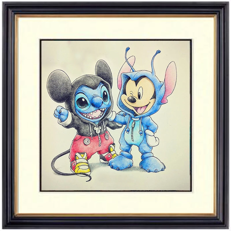 

Diamond Embroidery Diy Diamond Paintings Crystal European Style Cartoon Mickey Decorative Embroidery Round Rhinestone Y2197