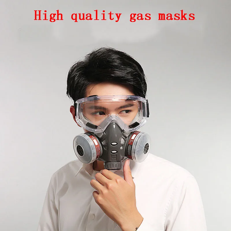 ASL H-308 респиратор, противогаз Двойной Бак Фильтра распределения очки защитные маски против пестицидов формальдегида фильтр маска