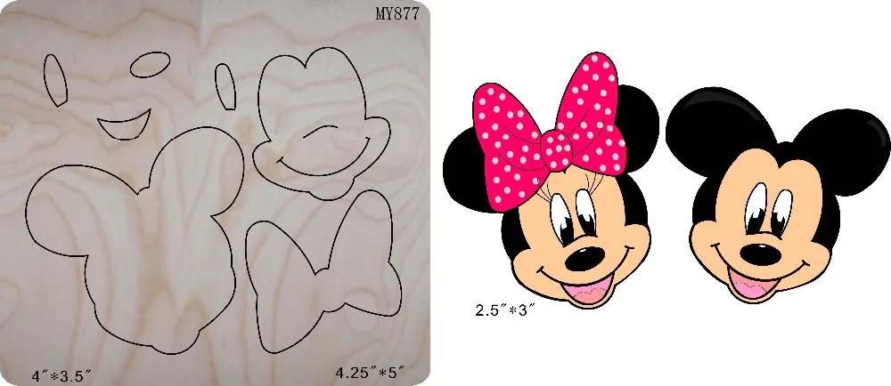 

Mickey couple Wooden Die Steel Rule Die Fits Big shot Pro Sizzix New