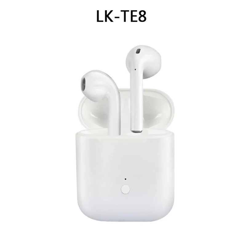 

Mini LK-TE8 TWS Touch Type Bluetooth 5.0 Headphone Wireless Binaural Calls Smart Earphone Wireless Charging for iPhone PK i9s i7
