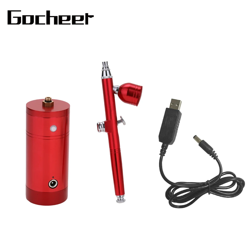 Gocheer 100-250 В Аэрограф с компрессором комплект для украшения ногтей modeller dual action