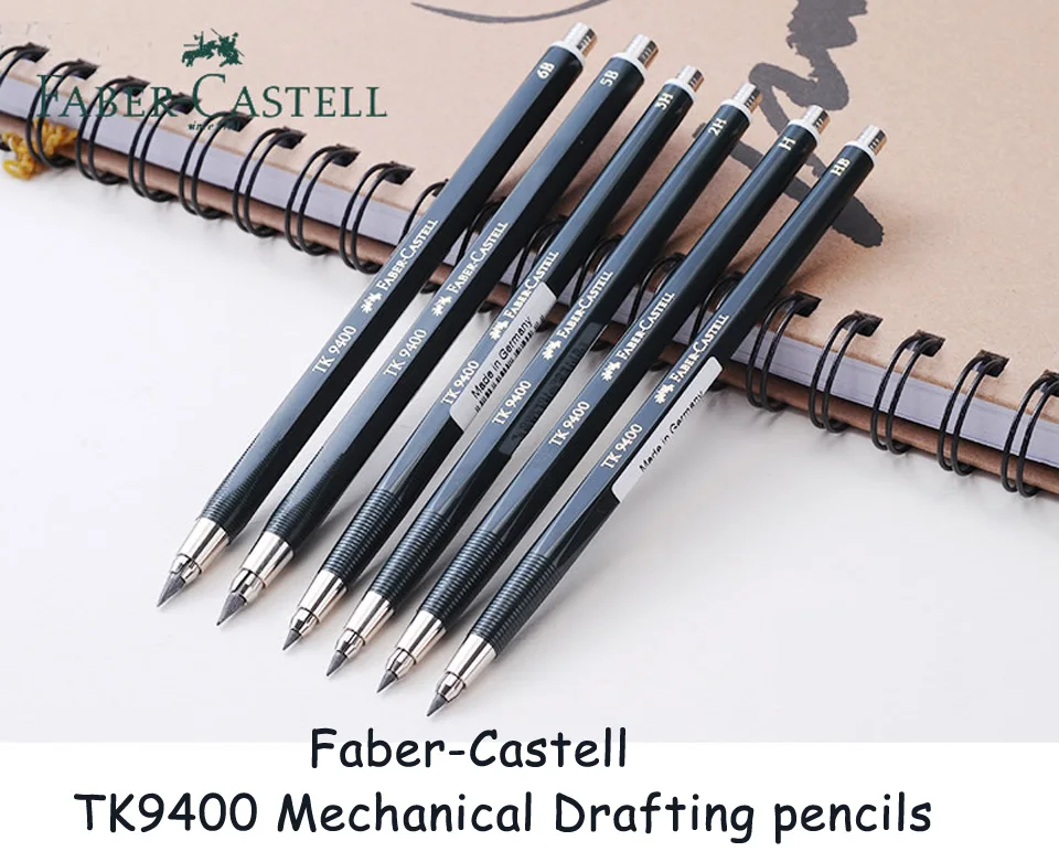 Faber Castell клатч карандаш TK 9400 2/3. 15 мм чертёжные механические/автоматические карандаши 3 H/5B/6B; включает 2 H/3B/F/H/5B/6B свинцовый стержень