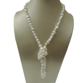 

100% NATURE FRESHWATER PEARL LONG NECKLACE-80 CM baroque pearl necklace