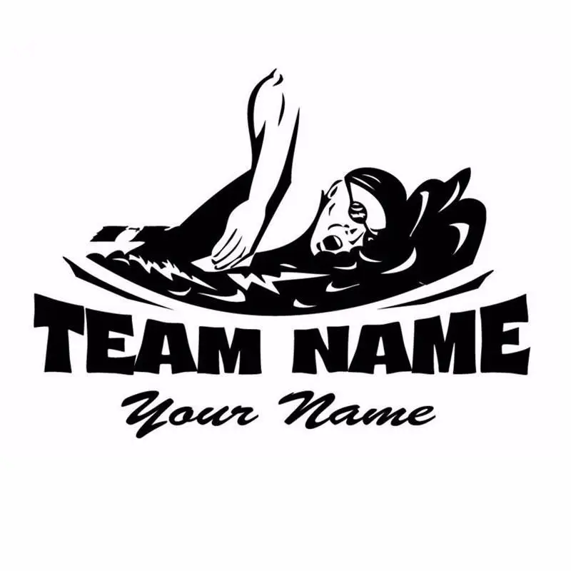 DCTAL swim decal triatlon etiqueta Run Riding nadador Decal natacion vinilo chm decoracion Mural bano etiqueta swim Sticker 862