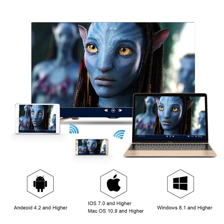 Wi Fi HDMI дисплей P 1080 P Мини ТВ приемник адаптер Поддержка YouTube Miracast Airplay DLNA проектор для Android/Mac/iOS/оконные рамы