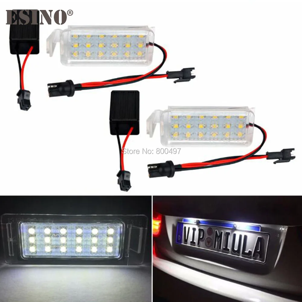 2 x LED Number License Plate Lamps Car Styling Number Plate Lights OBC
