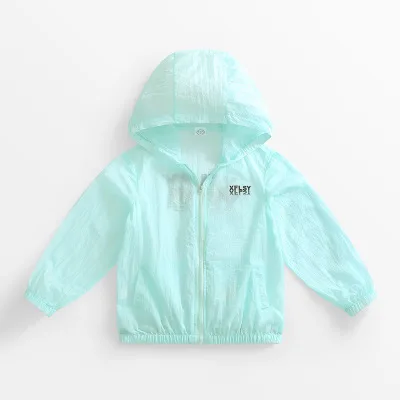 Одежда для мальчиков и девочек; сезон лето-осень; Одежда для больших детей; Солнцезащитная куртка с капюшоном; летняя куртка; пальто для маленьких девочек