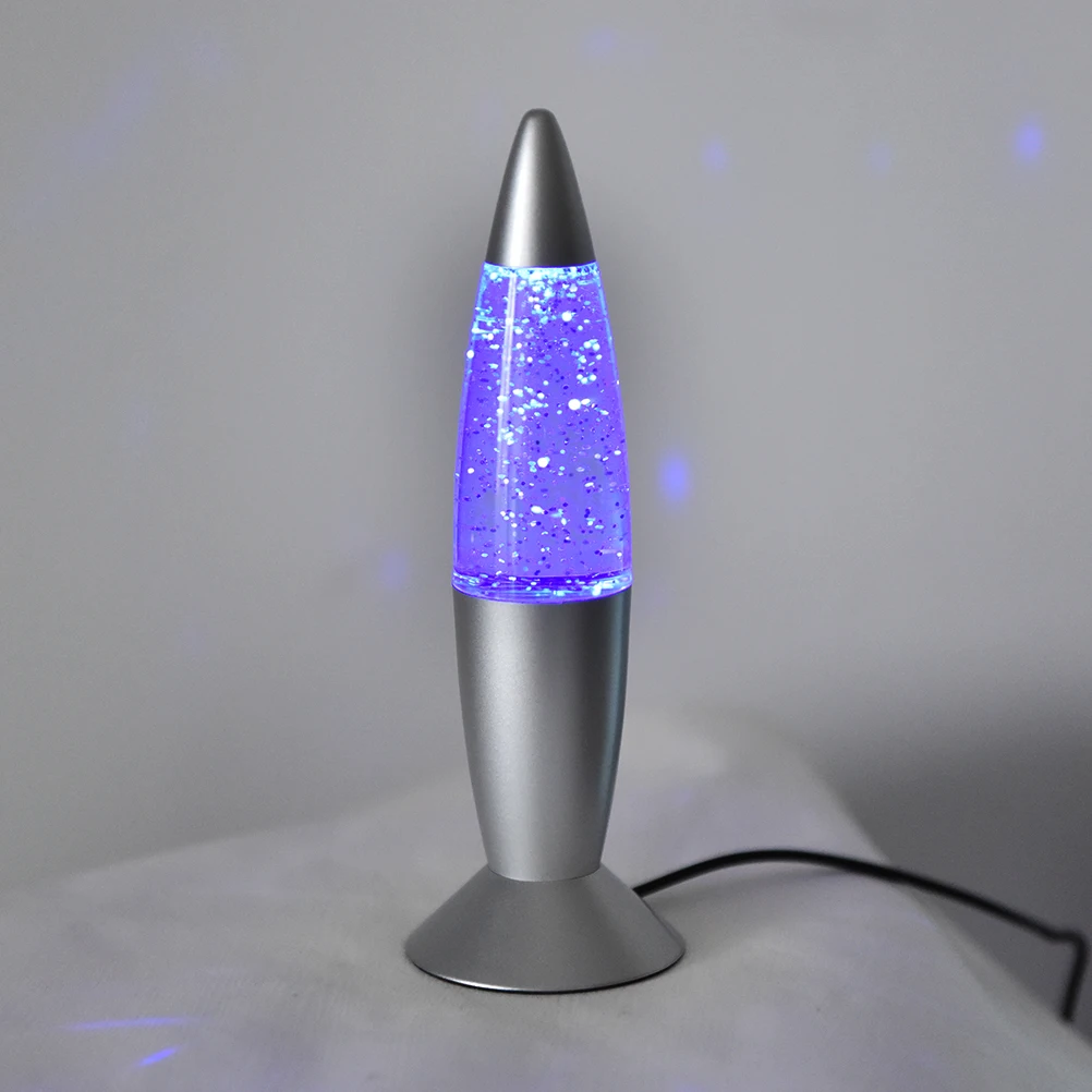 

Rocket USB RGB Lava Lamp 3 Color Changing LED Glitter Night Light Decor