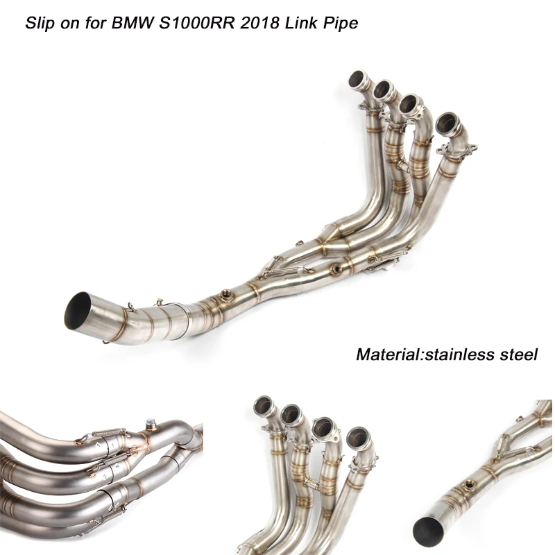 S1000RR 2017 2018 мотоциклов среднего соединение трубы 51 мм выхлопной трубы Системы без шнуровки для BMW S1000RR 2017 2018