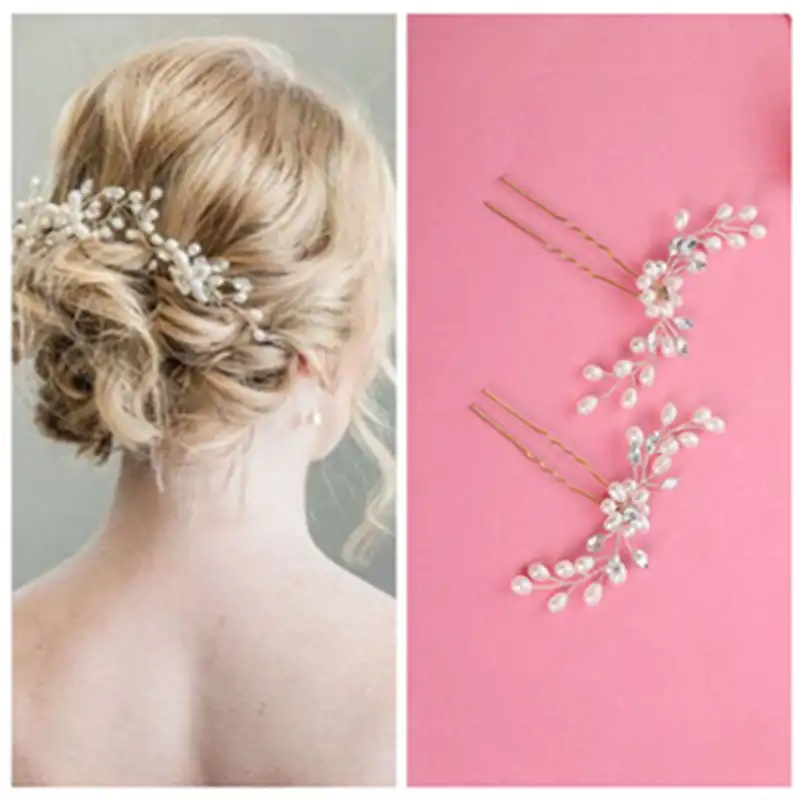 Women White Flower Hair Headdress For Bride Wedding Hair