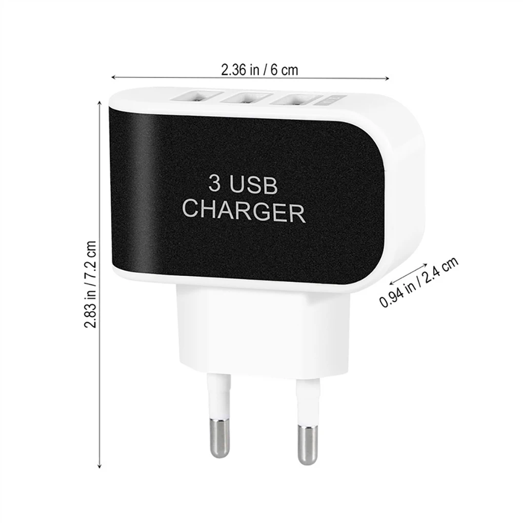 Универсальное многопортовое Зарядное устройство USB 3 порта дорожный настенный