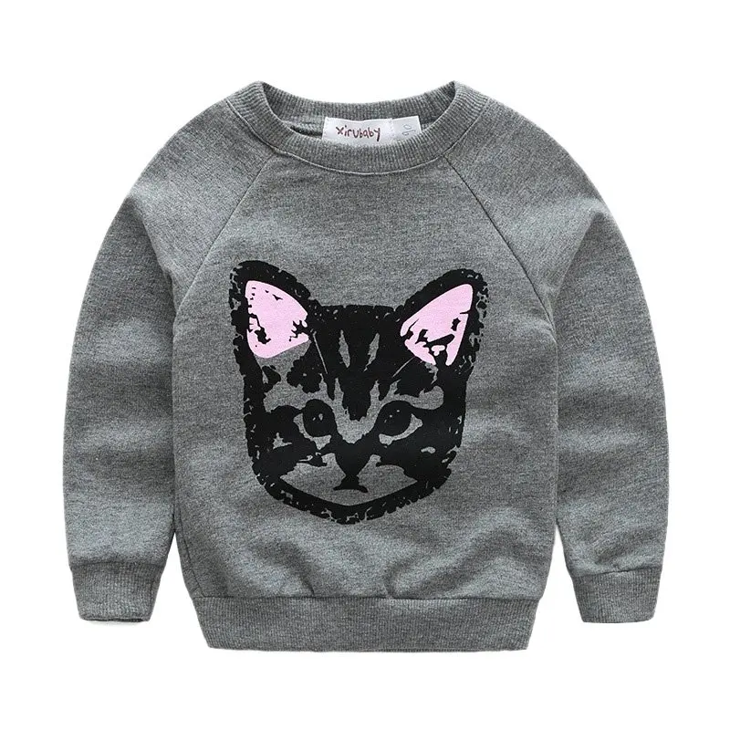 

2Pcs Casual 2016 Baby Set Girls Boys Clothing Sets Kids Clothes Little Cat Baby Long Sleeve Cotton Sets Children Suits