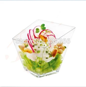 

50pcs/lot 150ml Hard Plastic Dessert Cup Mini Teasting Dessert Partyware Festival Tableware Wedding Dessert Cup