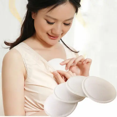 4PCS Anti-overflow Nursing Bra Pad Feeding Washable Reusable Breast Nursing  Pads Cotton Absorbent Breastfeeding