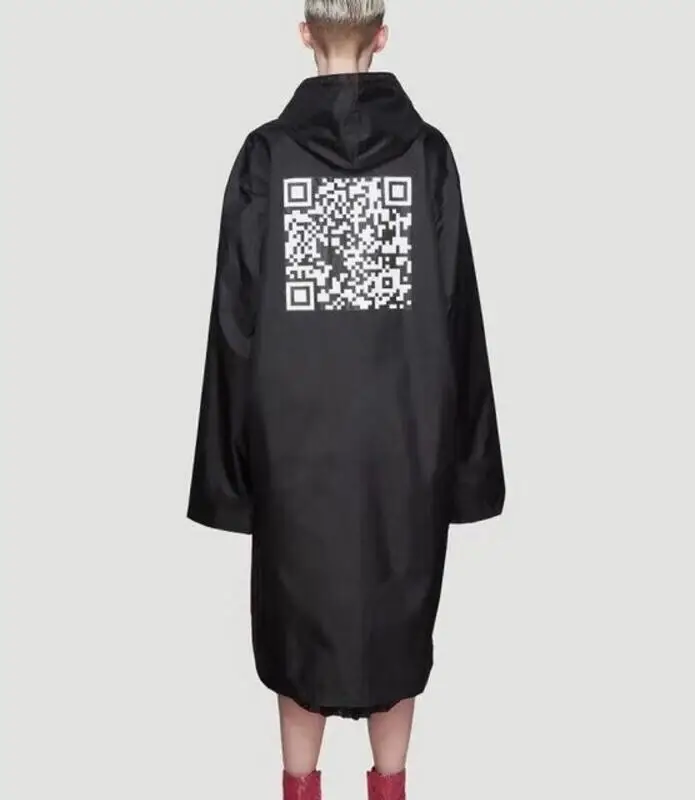 19ss новейшая Высококачественная ветровка с принтом QR кода водонепроницаемая