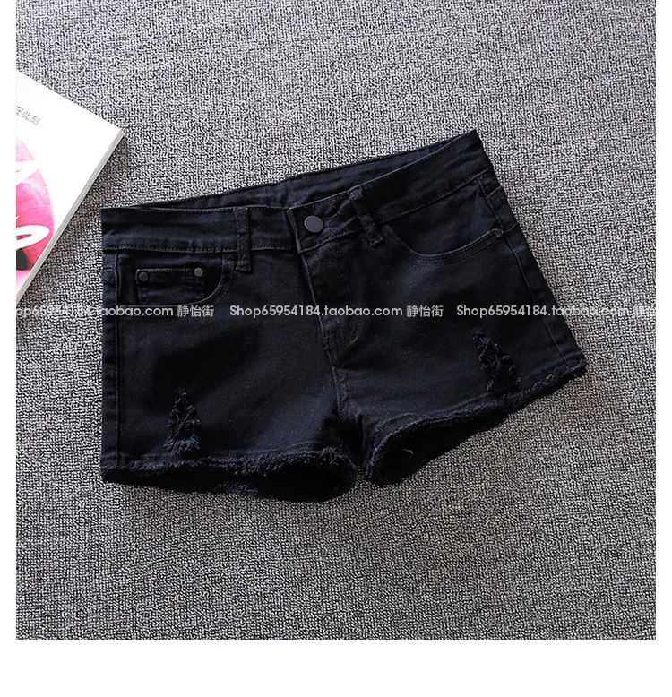 Jeans para as Mulheres Brancas de Verão Nova Chegada Magros Shorts Casual Meninas 2020 Buraco Sexy Cintura Baixa Jeans Sólida 28 Verão 2018 Buraco Sexy cintura Baixa shorts Jeans sólida