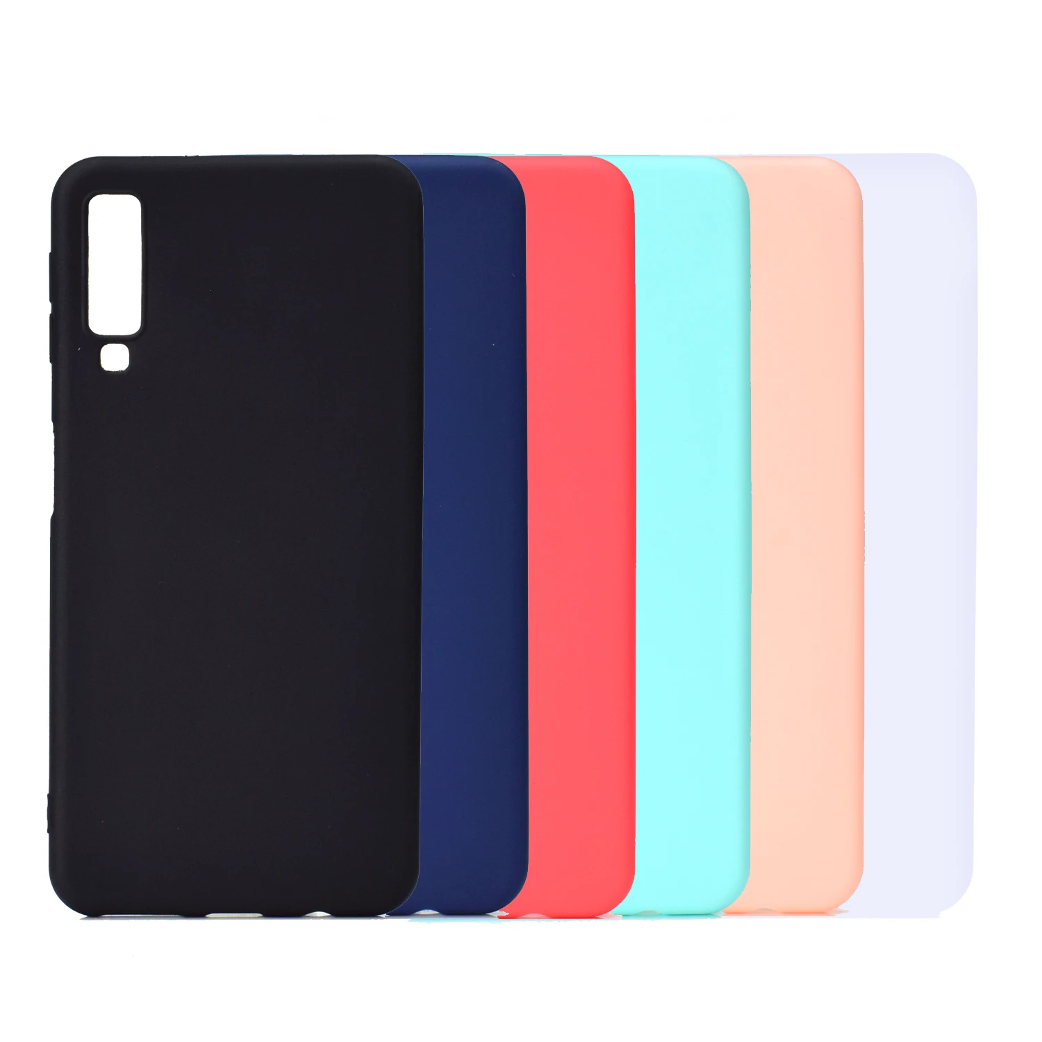 

For Samsung Galaxy A7 2018 Case Silicone Soft TPU candy Color Back Cover Case For Samsung A7 2018 A750 Phone Fundas Coque Cases